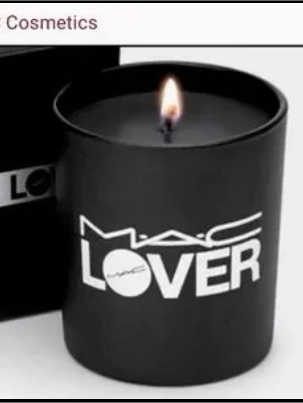 Love Black MAC LOVER Candle with White Logo - Picture 7 of 7